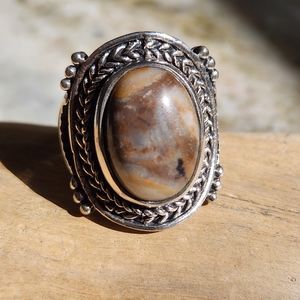 Sterling silver saddle ring